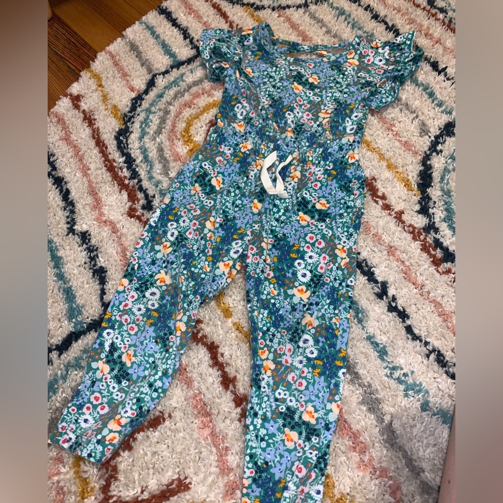 Tea Collection Blue and Green Floral One Piece